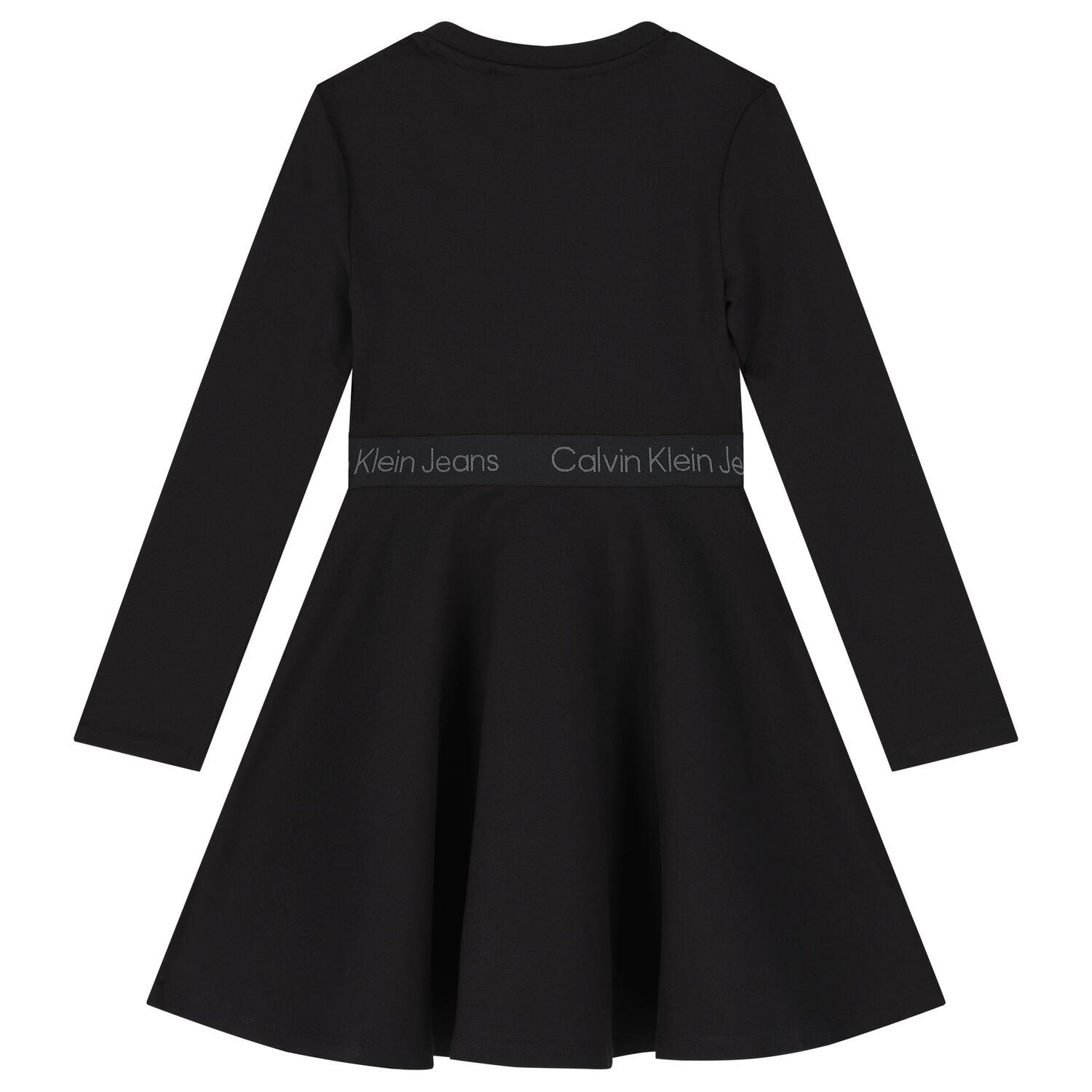 فستان بنات  بالشعار باللون الأسود, 1, hi-res image number null