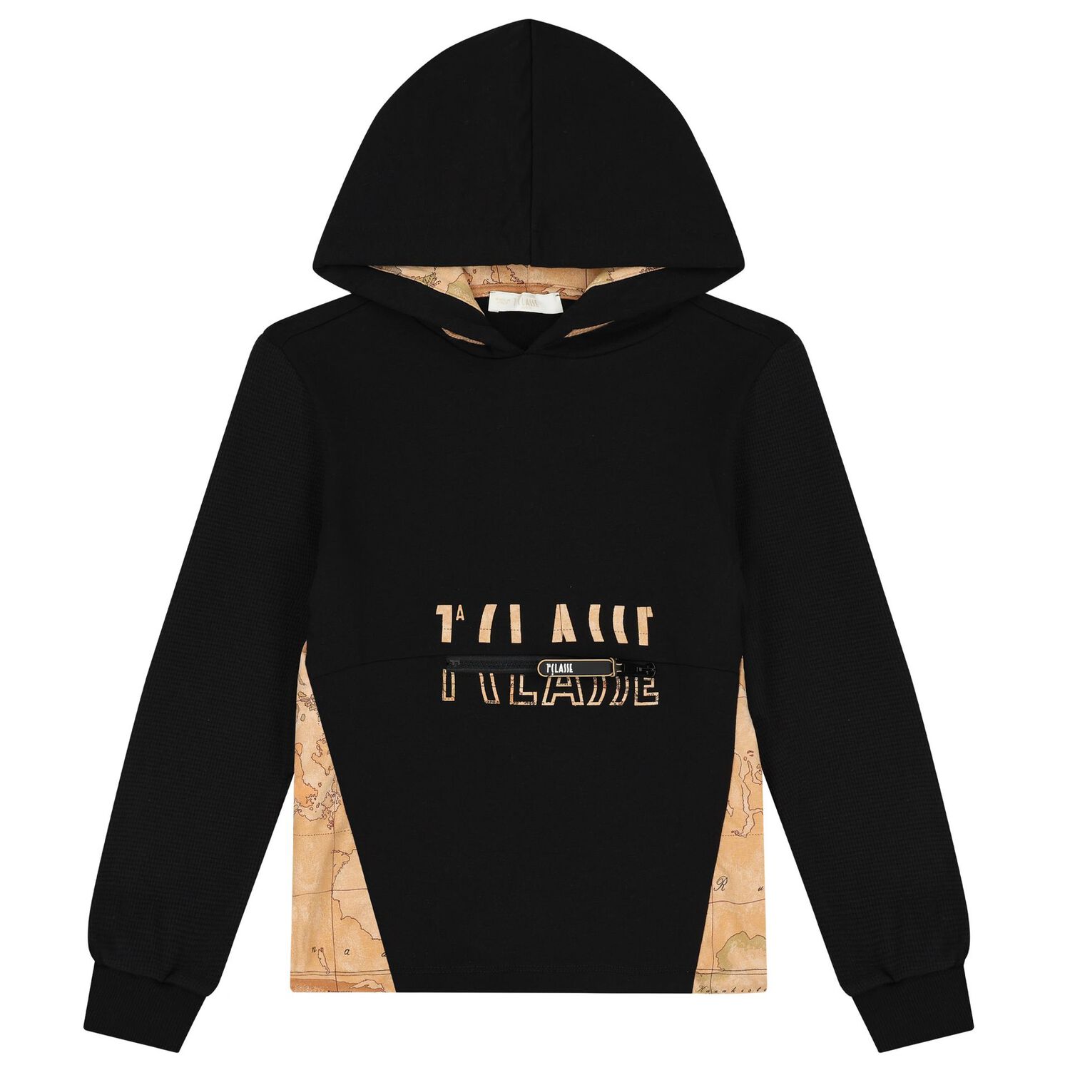 توب هودي أولاد بطبعة خريطة باللون الأسود, 1, hi-res image number null