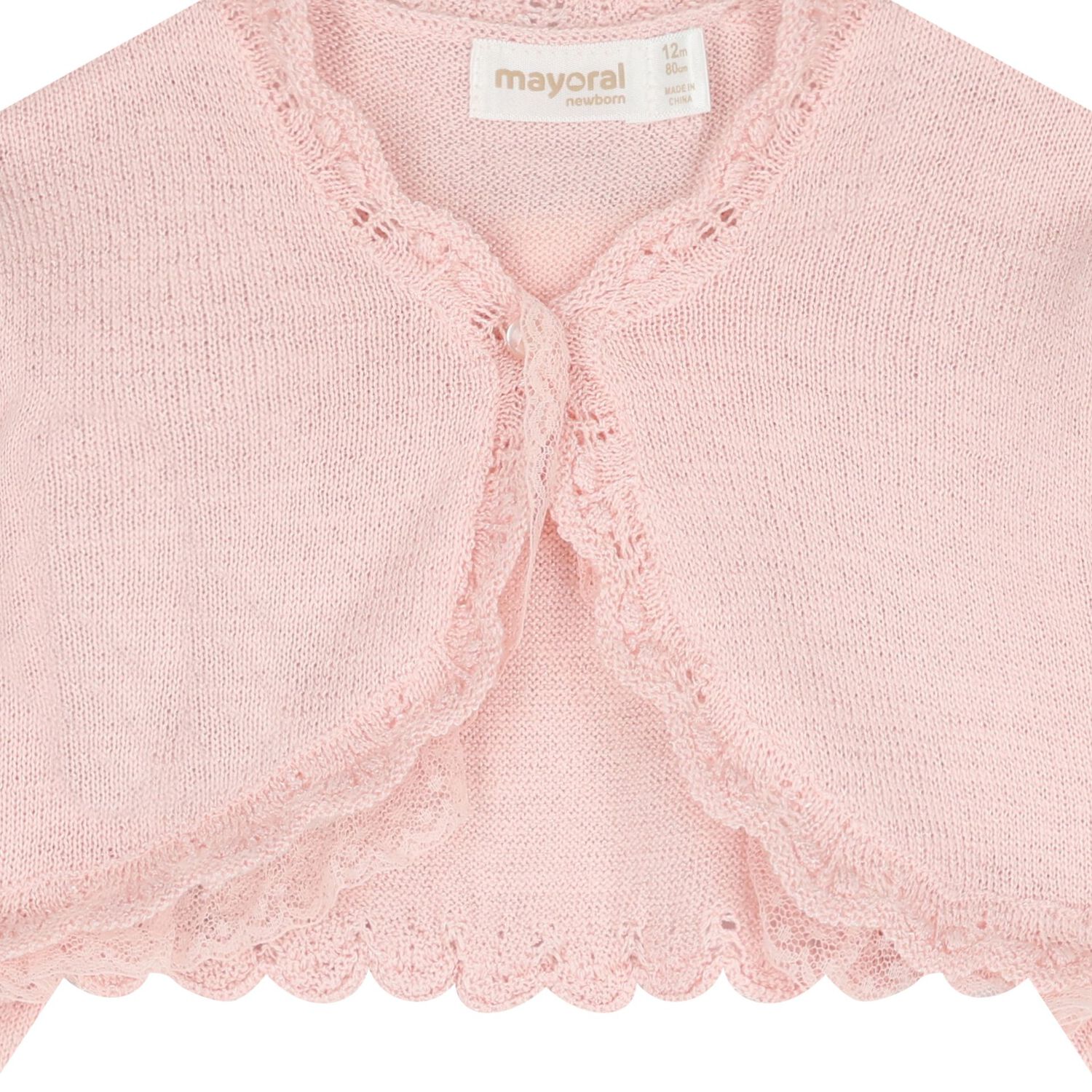 Baby Girls Pink Knitted Cardigan, 2, hi-res