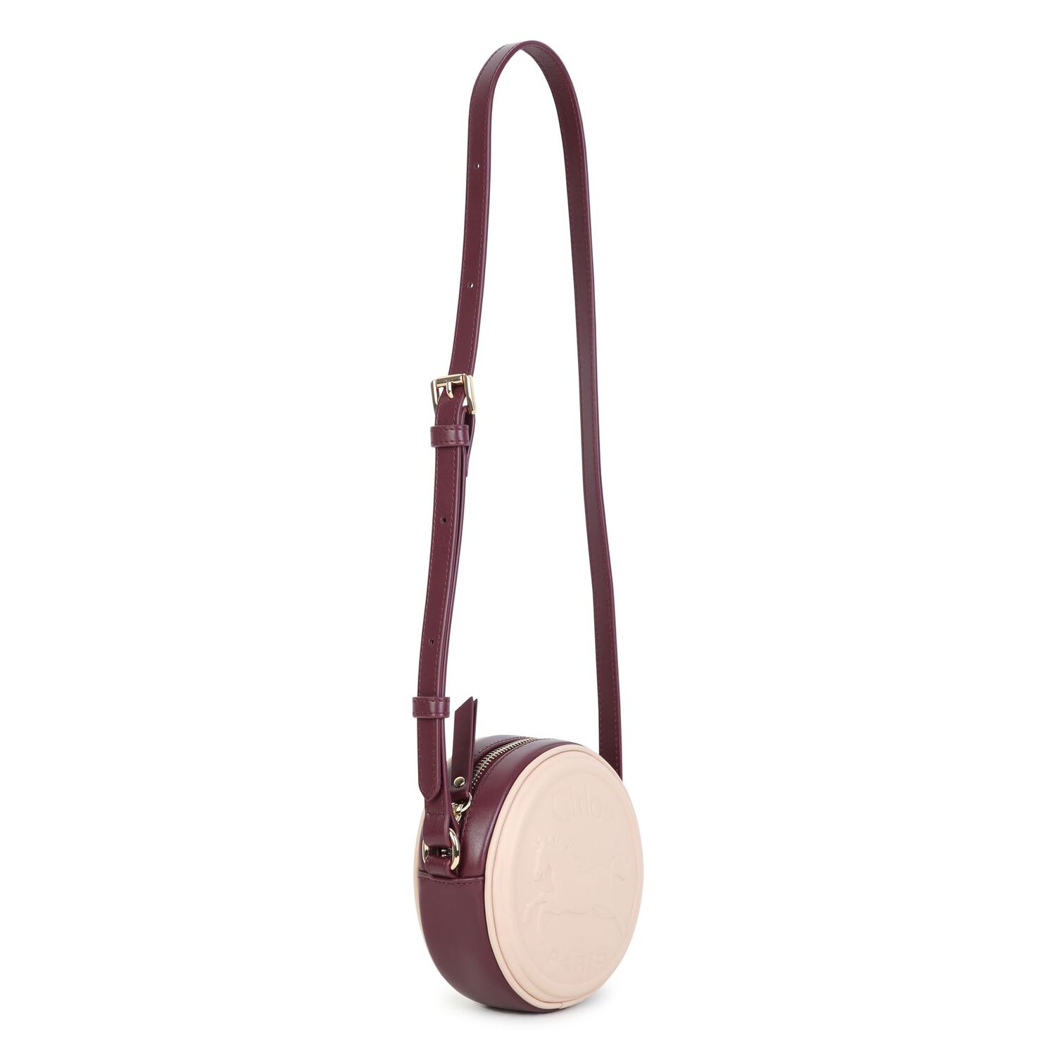 Girls Beige Horse Medal Shoulder Bag ( 13cm ), 1, hi-res
