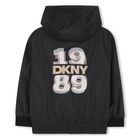 Boys Black & Beige Reversible Hooded Zip Up Top, 1, hi-res