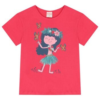 Girls Pink Dancing Lady T-Shirt