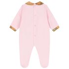 Baby Girls Pink & Beige Geo Map Babygrow Gift Set, 2, hi-res