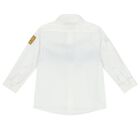 قميص أولاد بالشعار باللون الأبيض والأزرق, 2, hi-res