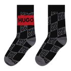 Boys White & Black Logo Socks ( 2-Pack ), 1, hi-res