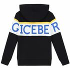 Boys Black Logo Hooded Top, 1, hi-res