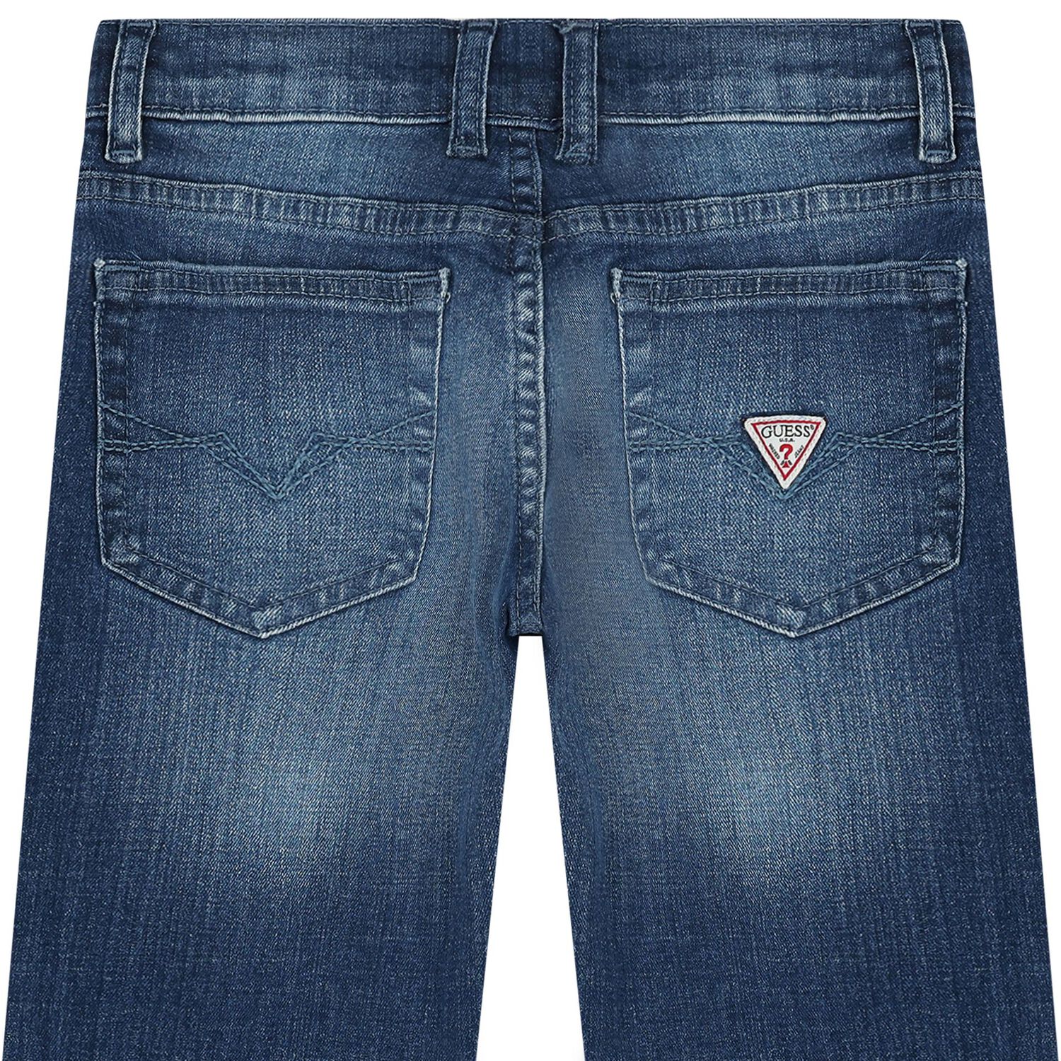 Boys Blue Logo Denim Jeans, 1, hi-res image number null
