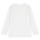 بلوزة بأكمام طويلة بشعار أبيض وأسود للأولاد (عبوة من قطعتين), 1, hi-res