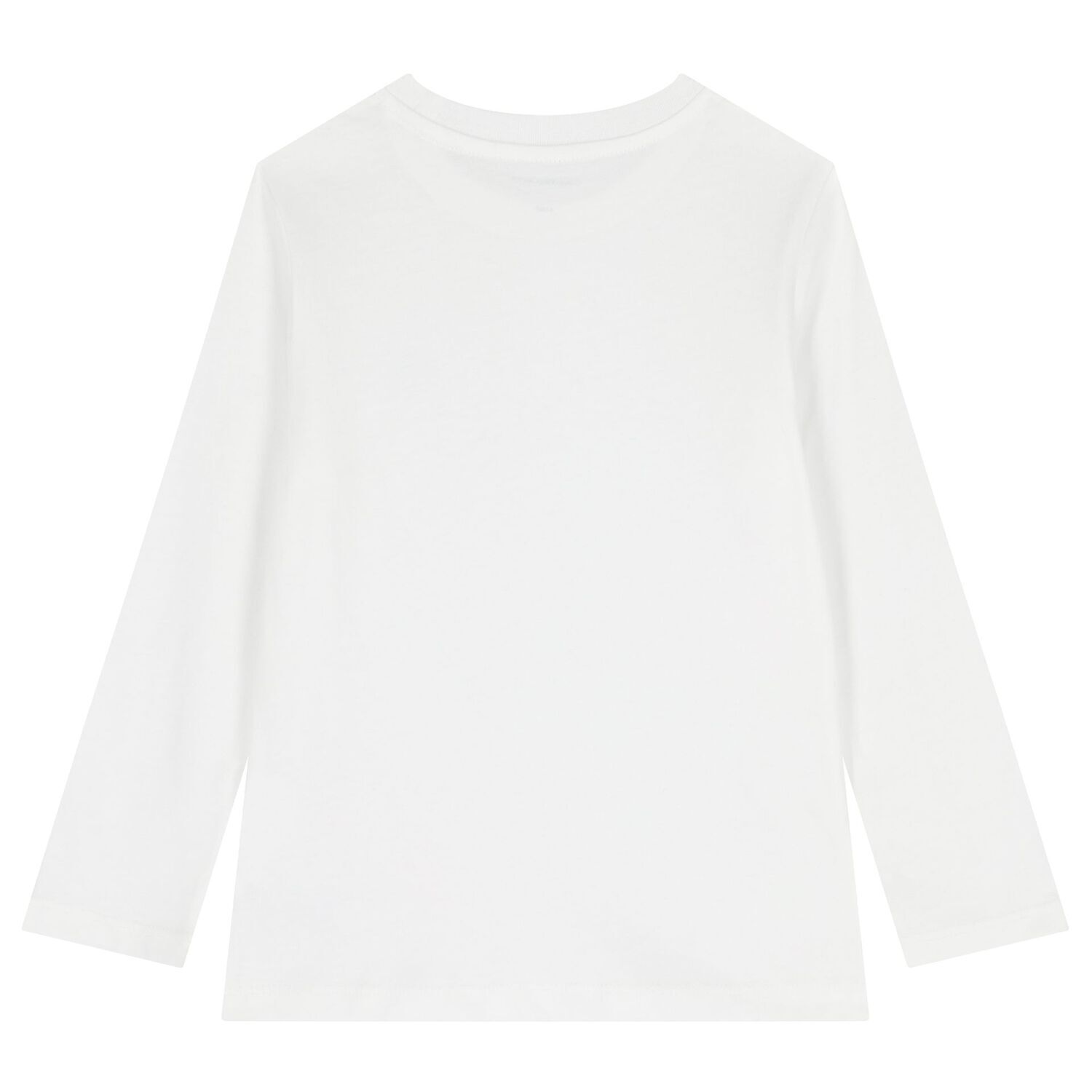 بلوزة بأكمام طويلة بشعار أبيض وأسود للأولاد (عبوة من قطعتين), 1, hi-res