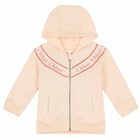 Younger Girls Pale Pink Tracksuit, 1, hi-res