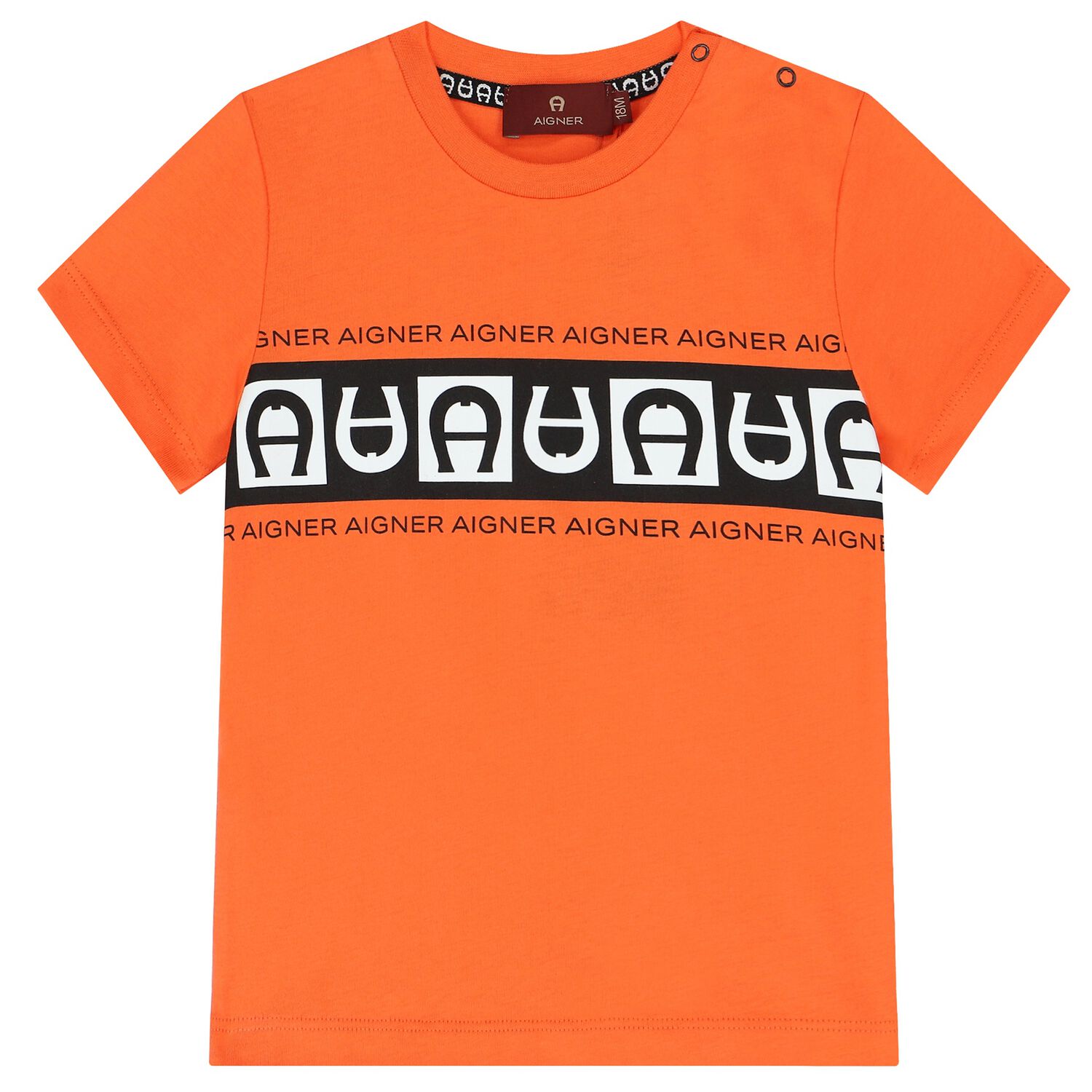 Younger Boy Orange Logo T-Shirt, 3, hi-res