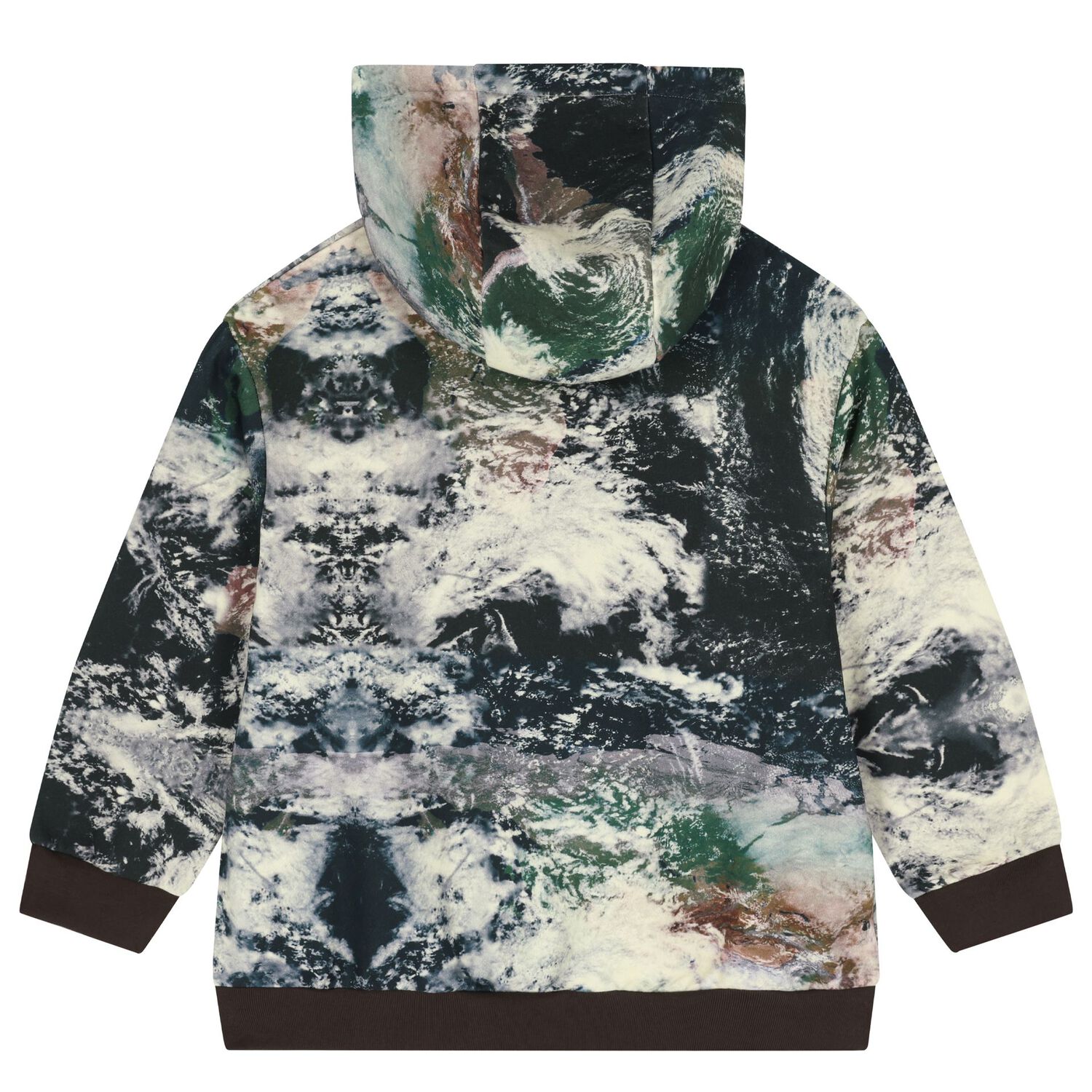 Boys Multi-Coloured Planet Earth Hooded Top, 1, hi-res