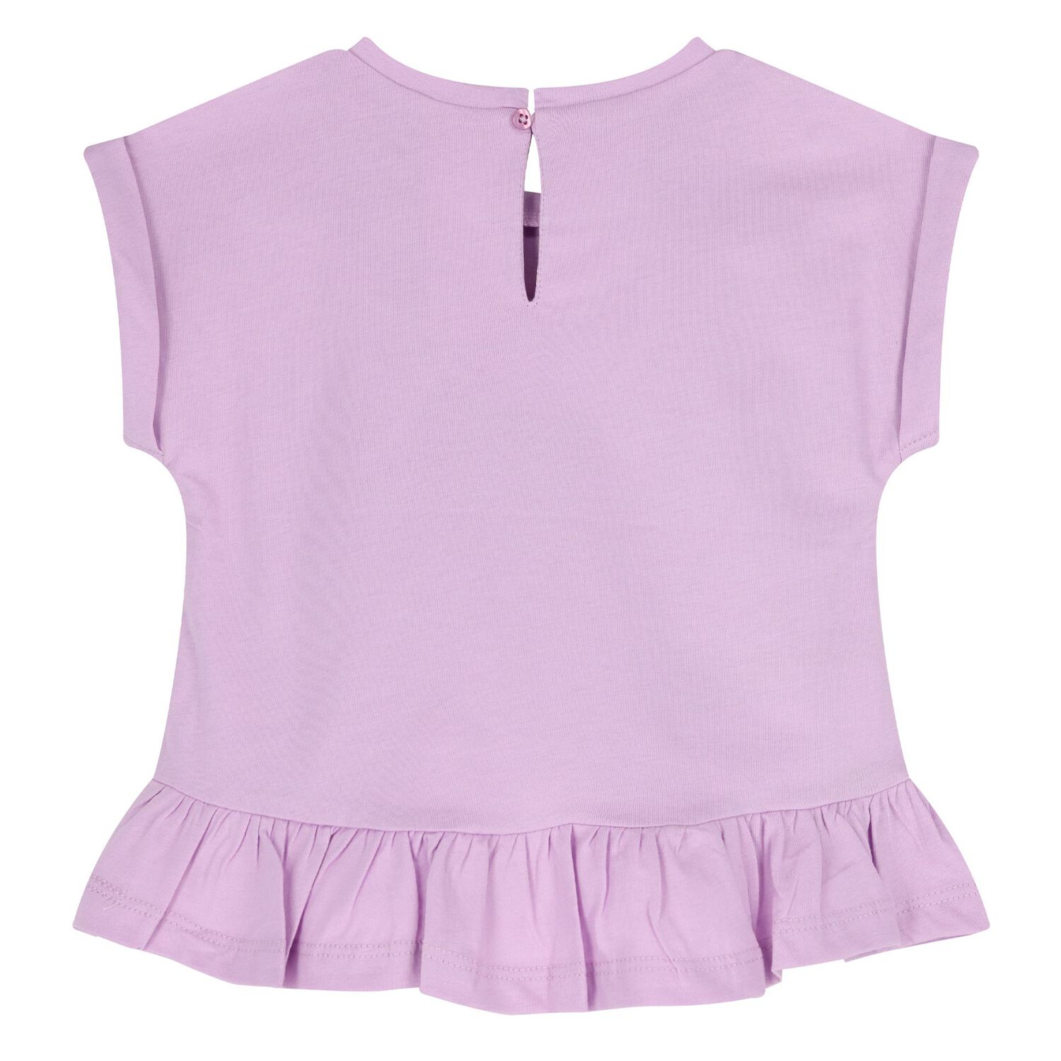 Younger Girls Ivory & Purple Shorts Set, 1, hi-res