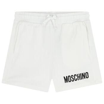 Boys White Logo Shorts