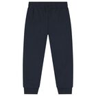 Boys Navy Blue Logo Joggers, 4, hi-res