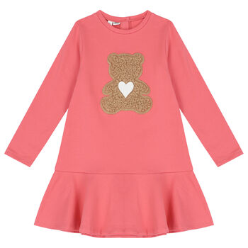 Girls Pink Teddy Bear Dress