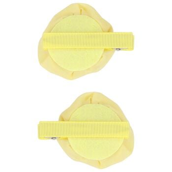 Girls Yellow Rosebud Hairclips ( 2-Pack )