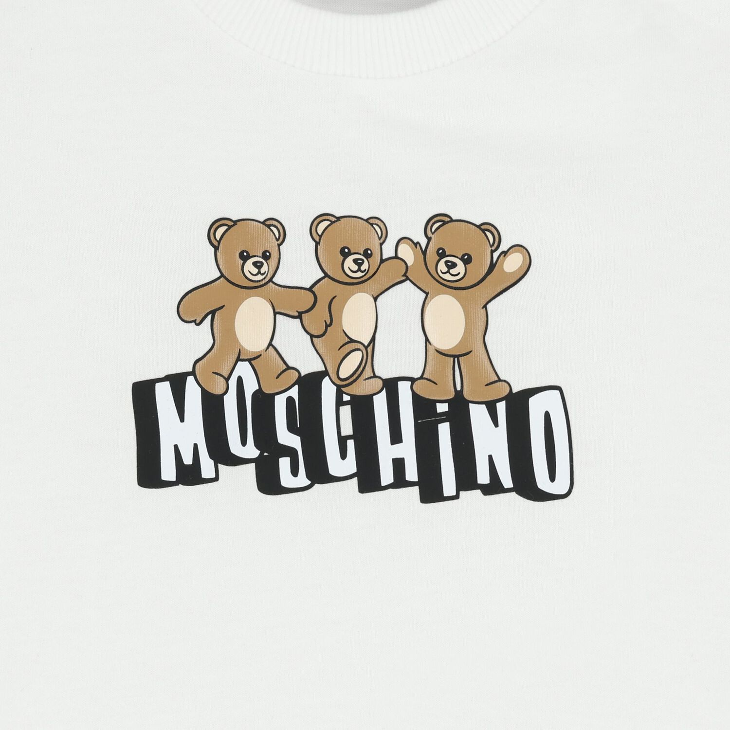 Younger Girls White & Pink Teddy Bear Logo Skirt Set, 1, hi-res