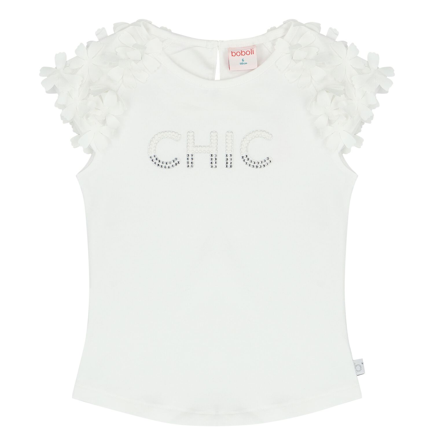 Boboli Maglietta Bambina In Cotone Stretch Con Ananas E Strass - Colore Antracite