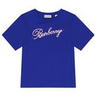 Boys Blue Logo T-Shirt, 1, hi-res