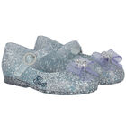 Younger Girls Blue Elsa Jelly Shoes, 1, hi-res