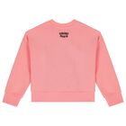 سويتشيرت بنات بالشعار باللون الوردي, 1, hi-res