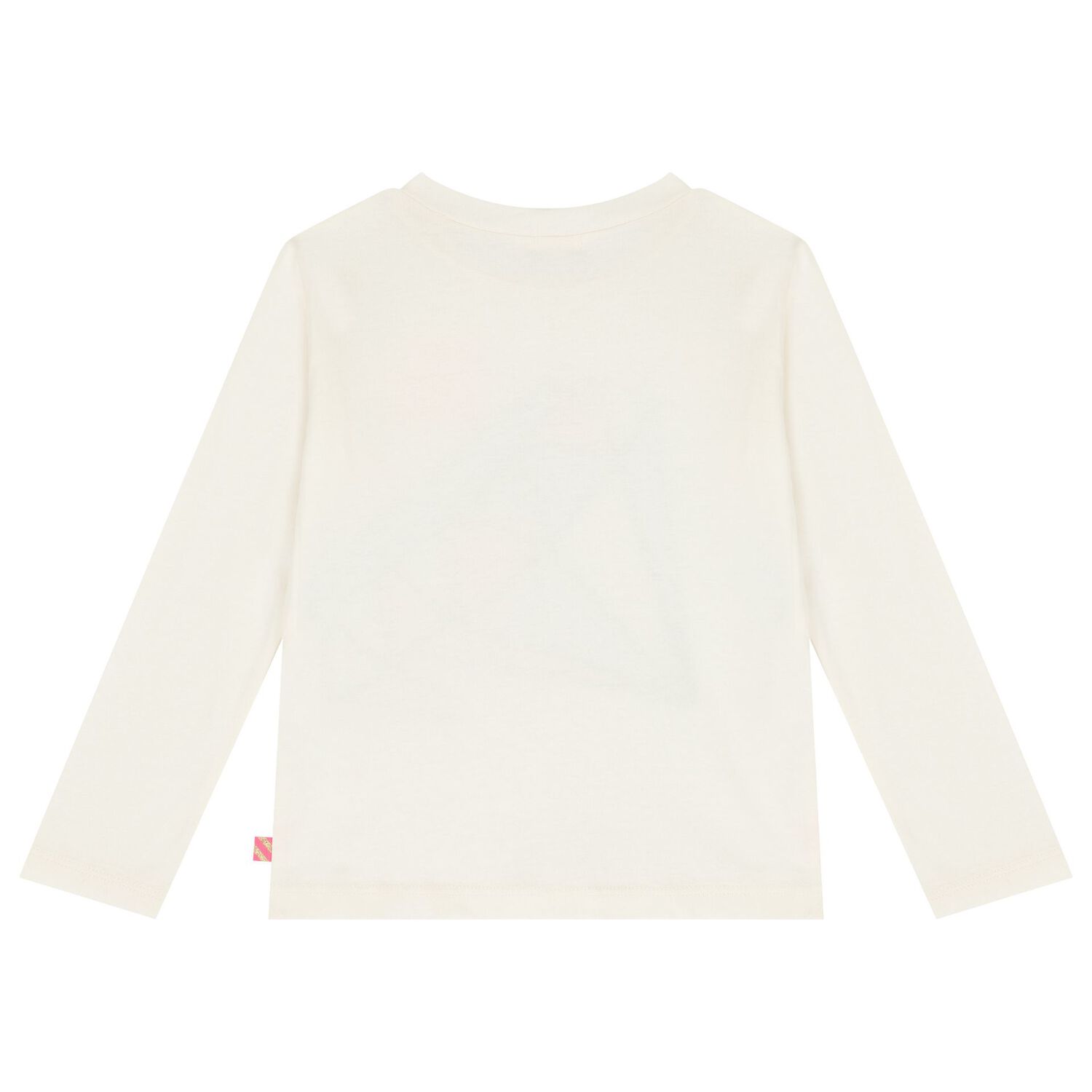 توب بنات بأكمام بالشعار باللون العاجي, 2, hi-res