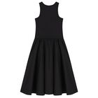 Girls Black Logo Dress, 1, hi-res