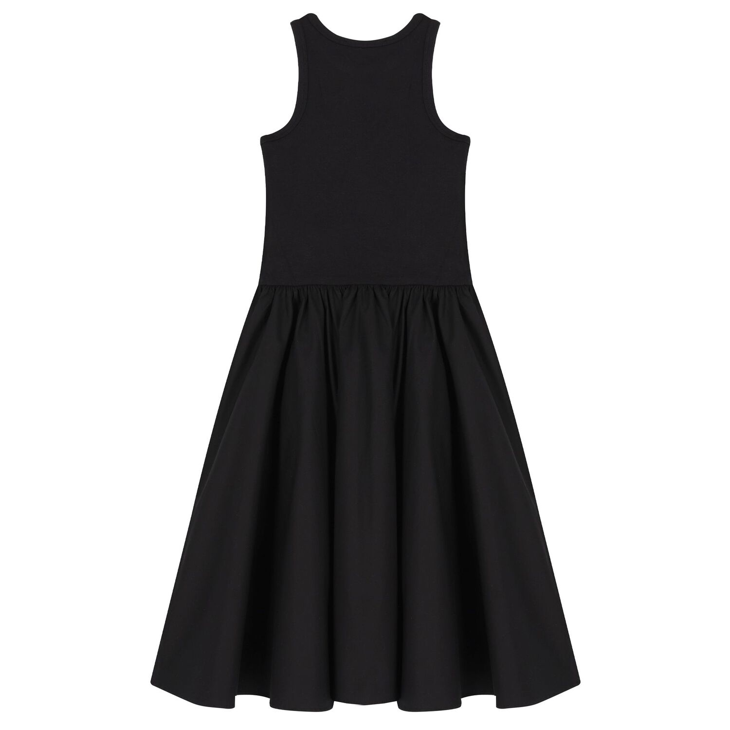 Girls Black Logo Dress, 1, hi-res