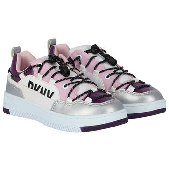 Girls Multi-Coloured Logo Trainers