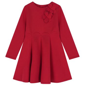 Girls Red Floral Dress