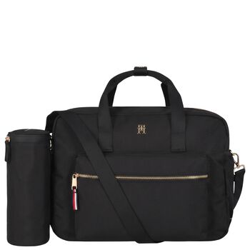Black Logo Baby Changing Bag ( 37cm )