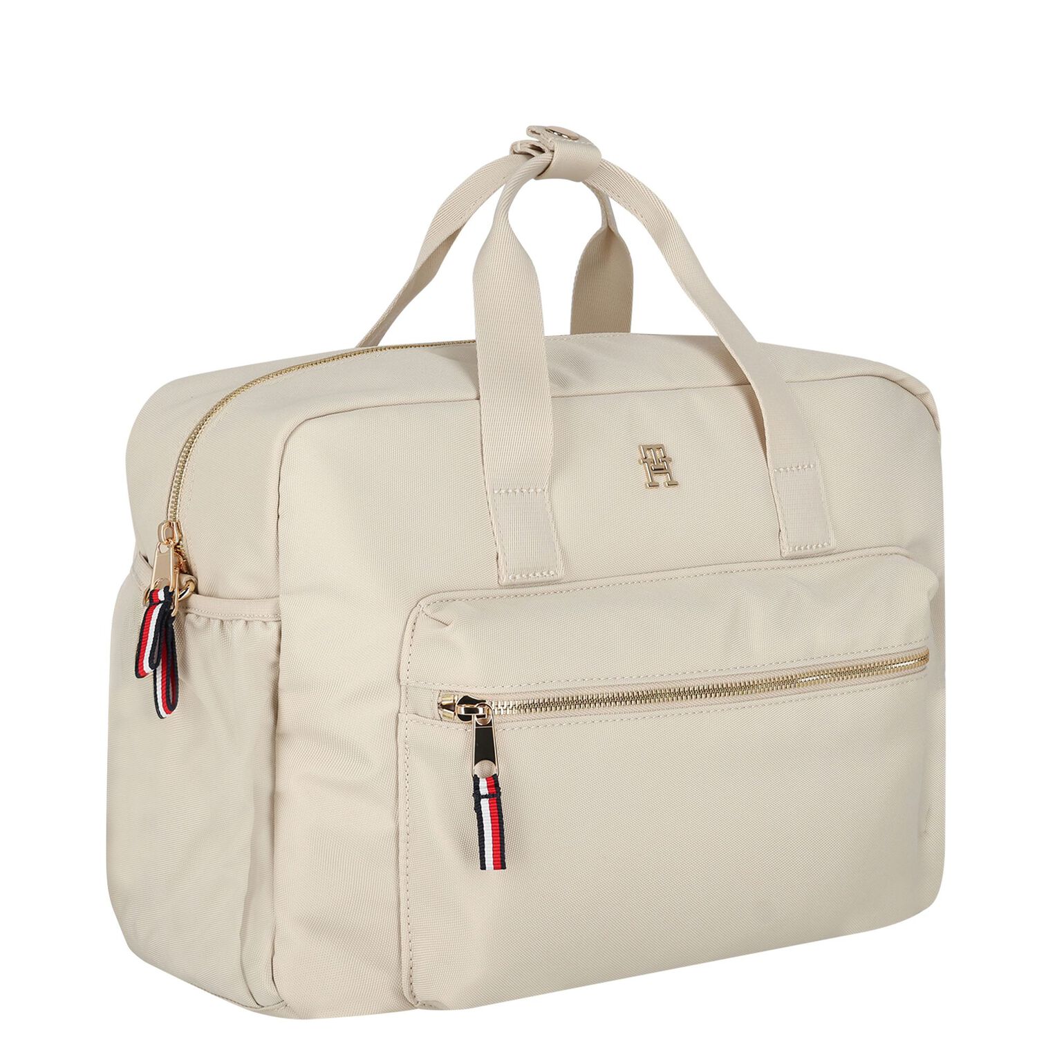 Beige Logo Baby Changing Bag, 1, hi-res