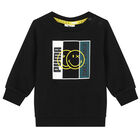 طقم رياضي بالشعار باللون الأسود, 1, hi-res