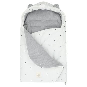 White & Grey Polka Dot Baby Nest