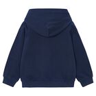 Boys Navy Blue Hooded Top, 1, hi-res