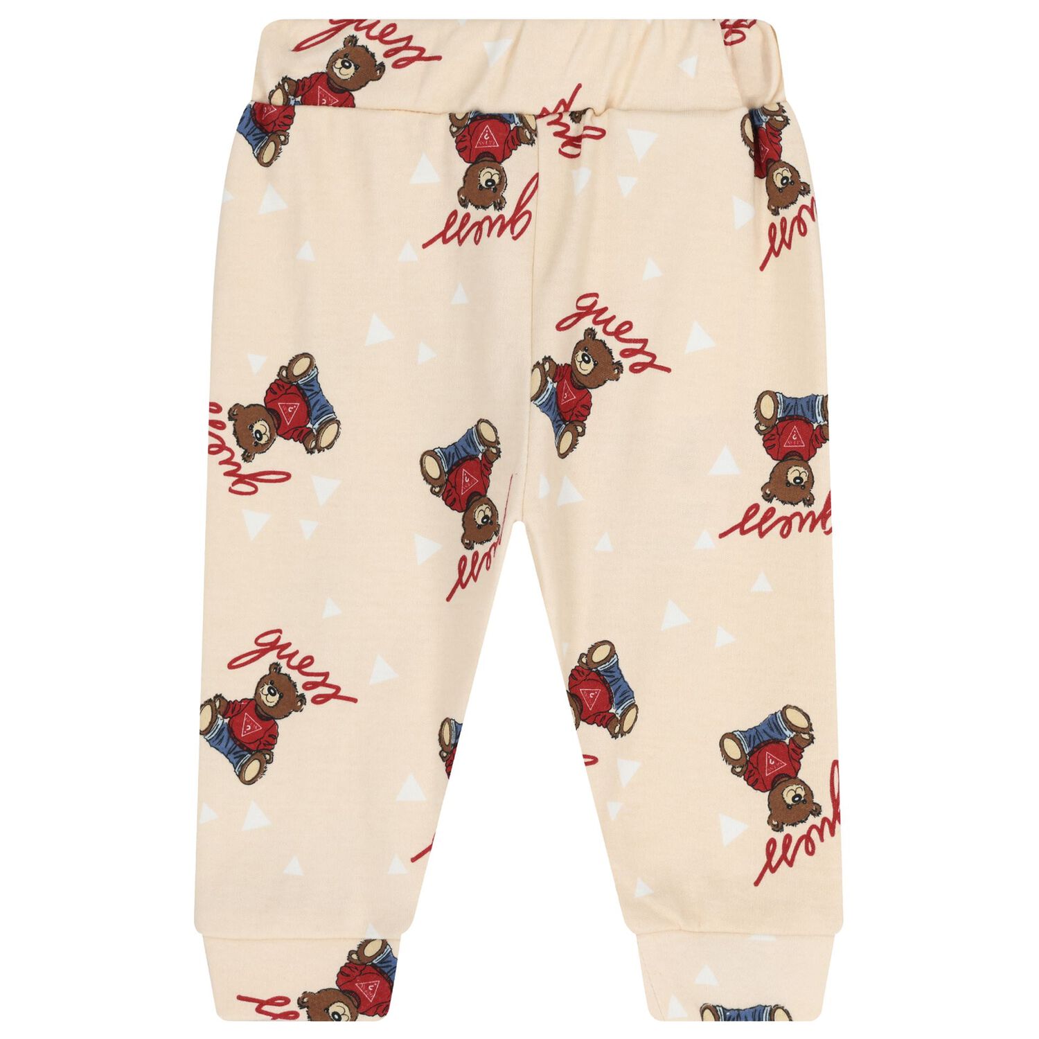 طقم ملابس أطفال بشعار دب تيدي باللونين بيج وأبيض, 4, hi-res