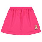 Girls Pink Teddy Bear Logo Skirt, 1, hi-res