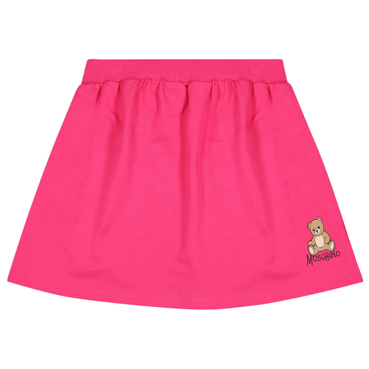 Girls Pink Teddy Bear Logo Skirt, 1, hi-res