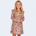 Girls Pink Logo Ruffled Dress, 1, hi-res