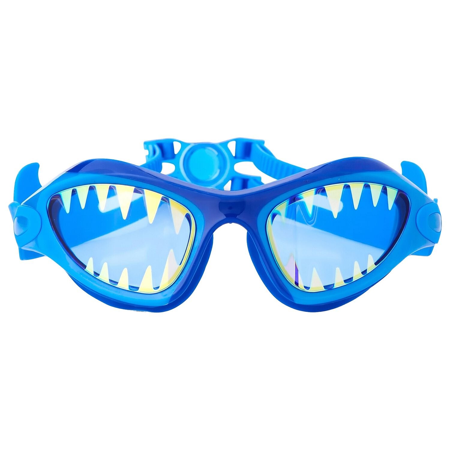 Boys Blue Shark Teeth Swimming Goggles, 1, hi-res