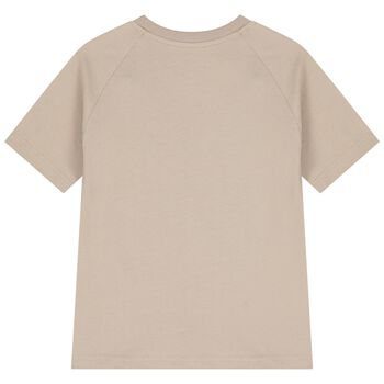 Boys Beige Logo T-Shirt