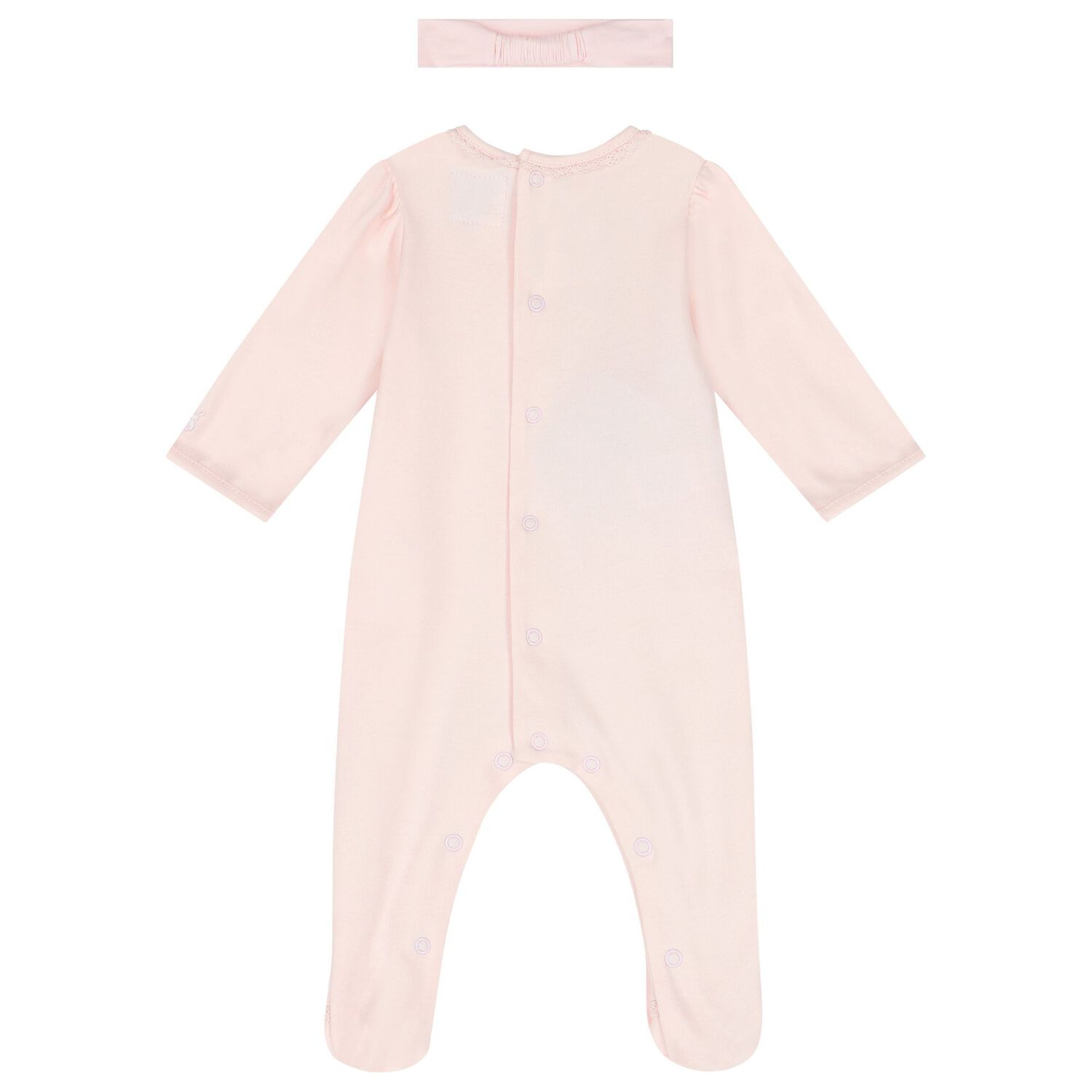 Girls Pink Babygrow & Headband Set, 1, hi-res image number null