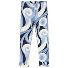 Girls Blue Logo Swirl Leggings Set, 1, hi-res