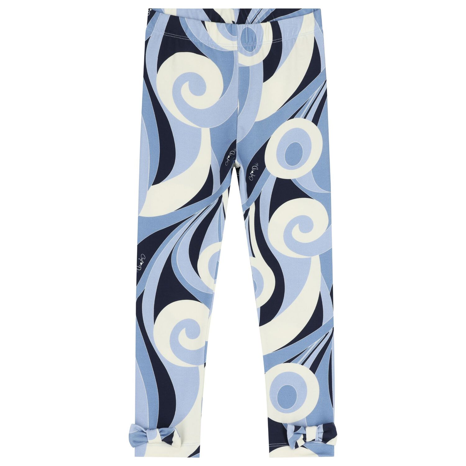 Girls Blue Logo Swirl Leggings Set, 1, hi-res
