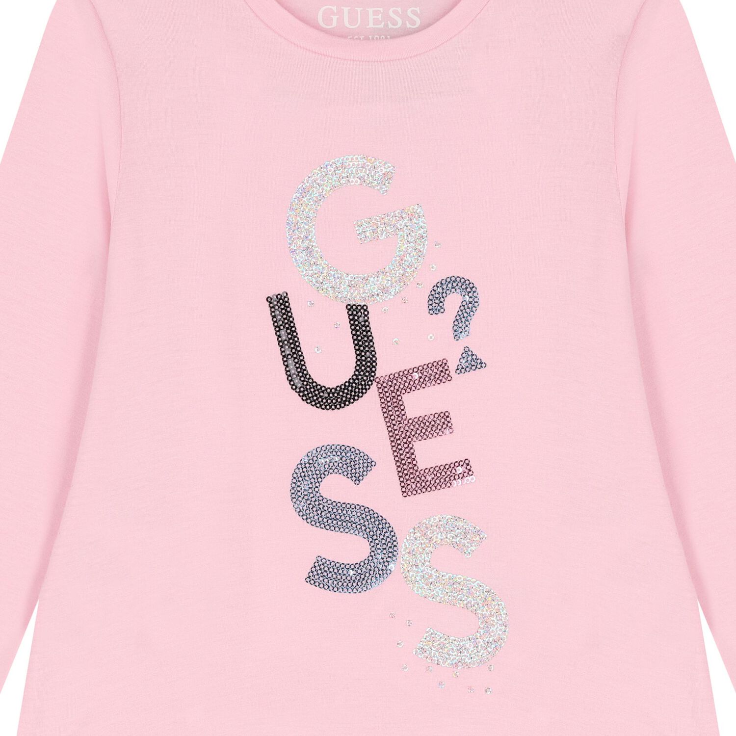 Girls Pink Logo Long Sleeve Top, 1, hi-res image number null