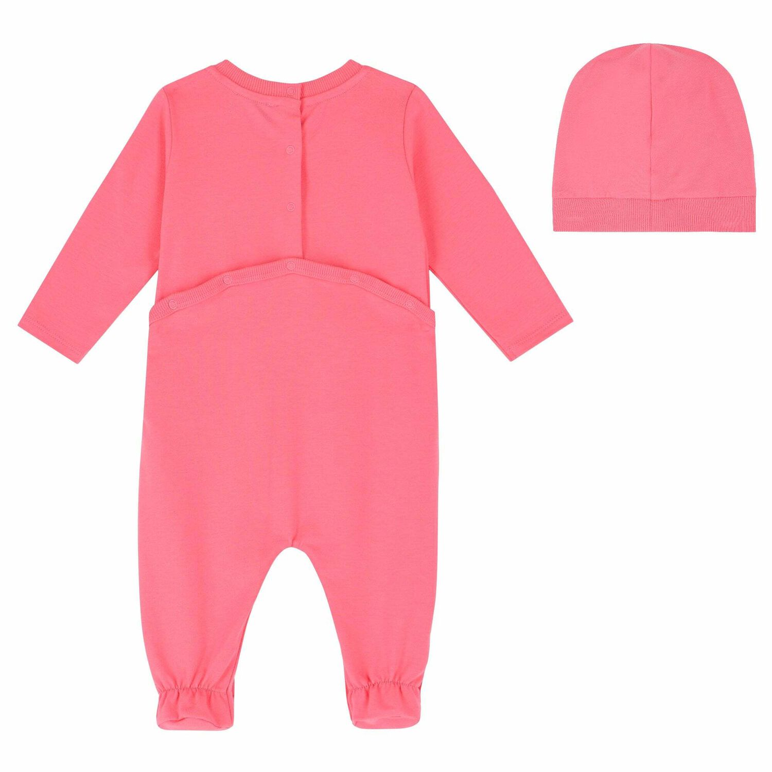Baby Pink Logo Babygrow Set, 1, hi-res