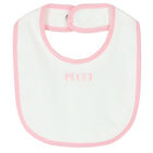 طقم أفرول باللون الأبيض والوردي للبنات, 1, hi-res