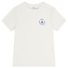 Boys White Logo T-Shirt, 1, hi-res