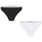 Girls Black & White Logo Knickers (2-Pack), 1, hi-res